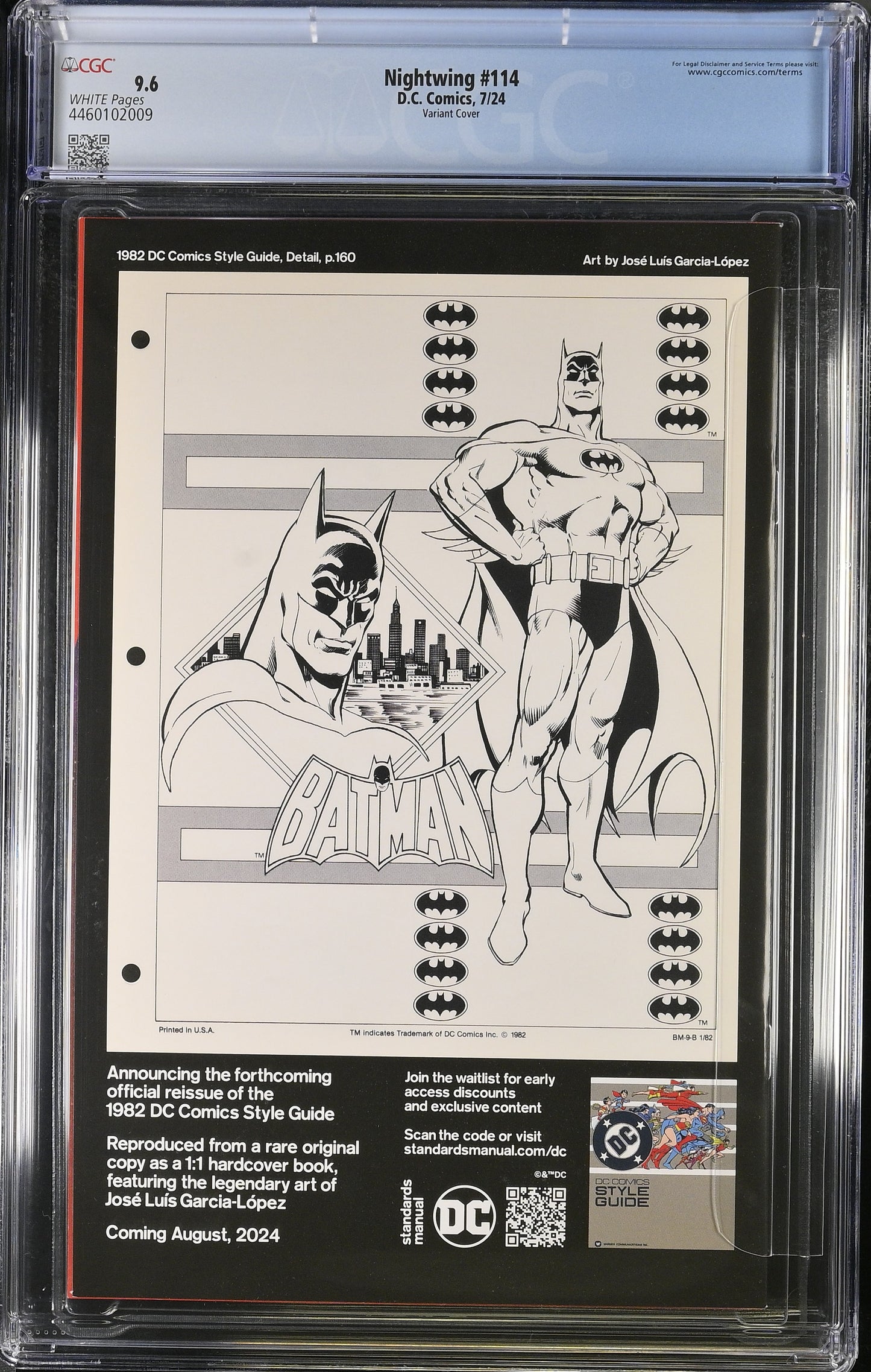 CGC Graded Comics: 9.6 Nightwing #114 Variant Cover