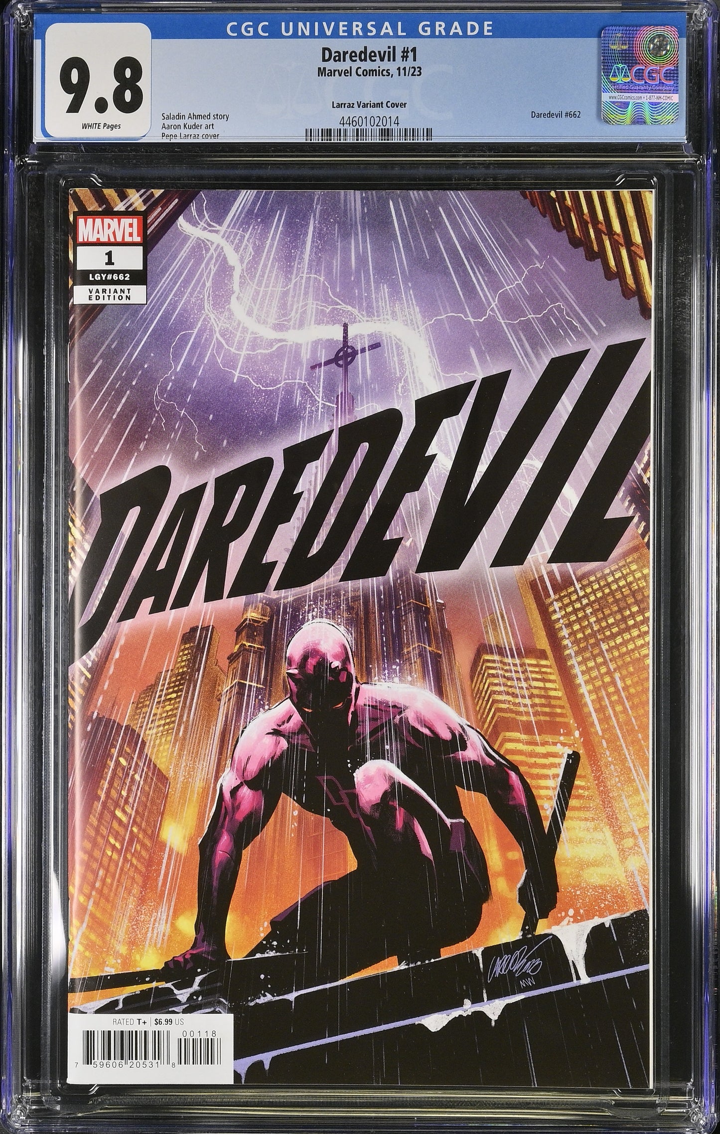 CGC Graded Comics: 9.8 Daredevil #1 Larraz Variant Cover