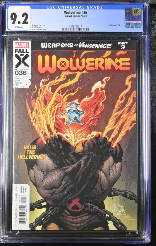 CGC Graded Comics: 9.2 Wolverine #36 Ryan Stegman Cover