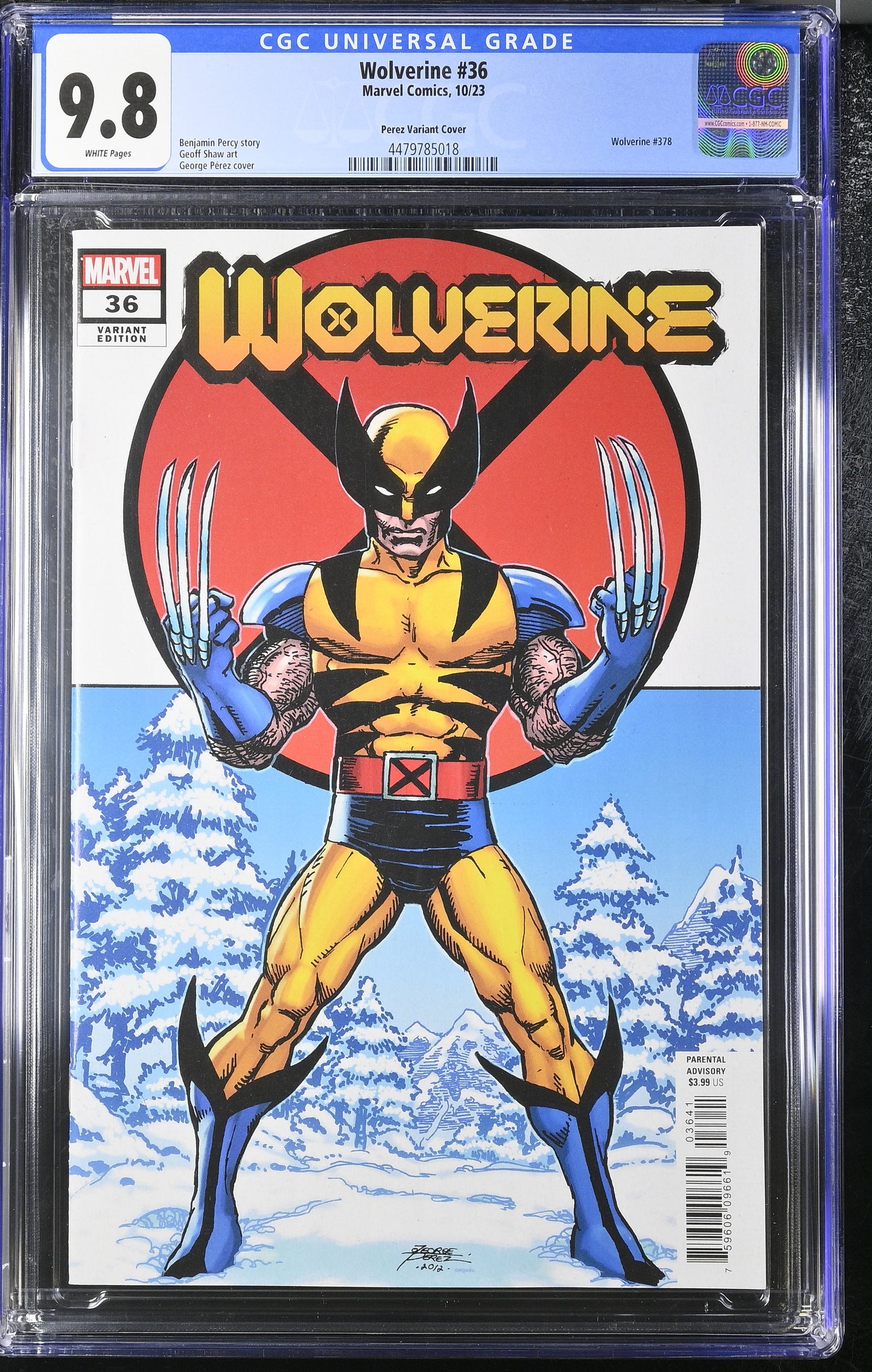 CGC Graded Comics: 9.8 Wolverine #36 Perez Variant Cover