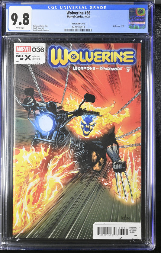 CGC Graded Comics: 9.8 Wolverine #36 - Yu Variant Cover