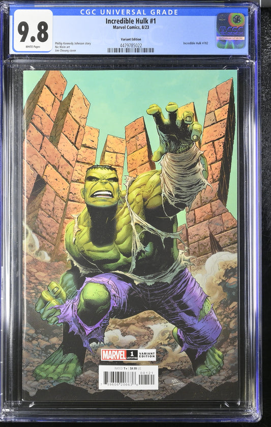 CGC Graded Comics: 9.8  Incredible Hulk #1 - Variant Cover