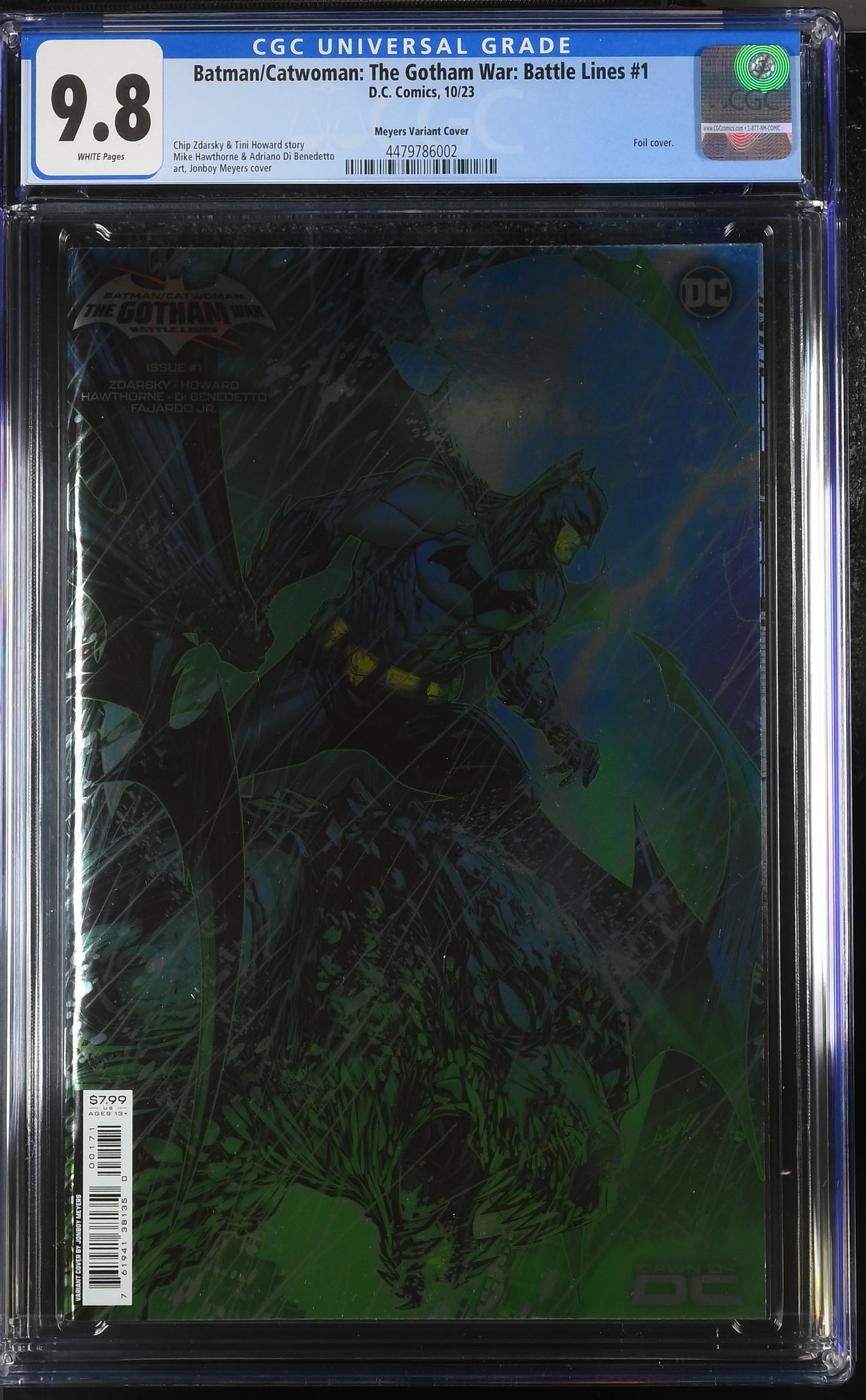 CGC Graded Comics: 9.8 Batma/Catwoman The Gotham War Battle Lines#1 Foil