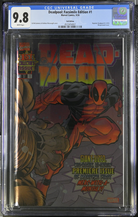 CGC Graded Comics: 9.8 Deadpool: Facsimile Edition -  Foil Cover