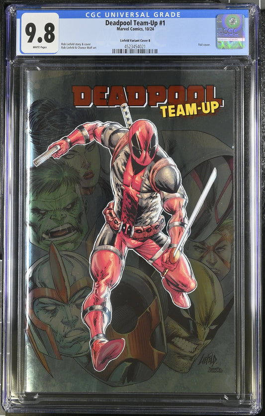 CGC Graded Comics: 9.8 Deadpool Team-Up - Rob Liefeld & Chance Wolf art Foil cover.