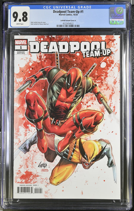 CGC Graded Comics: 9.8 Deadpool Team-Up - Rob Liefeld & Chance Wolf art