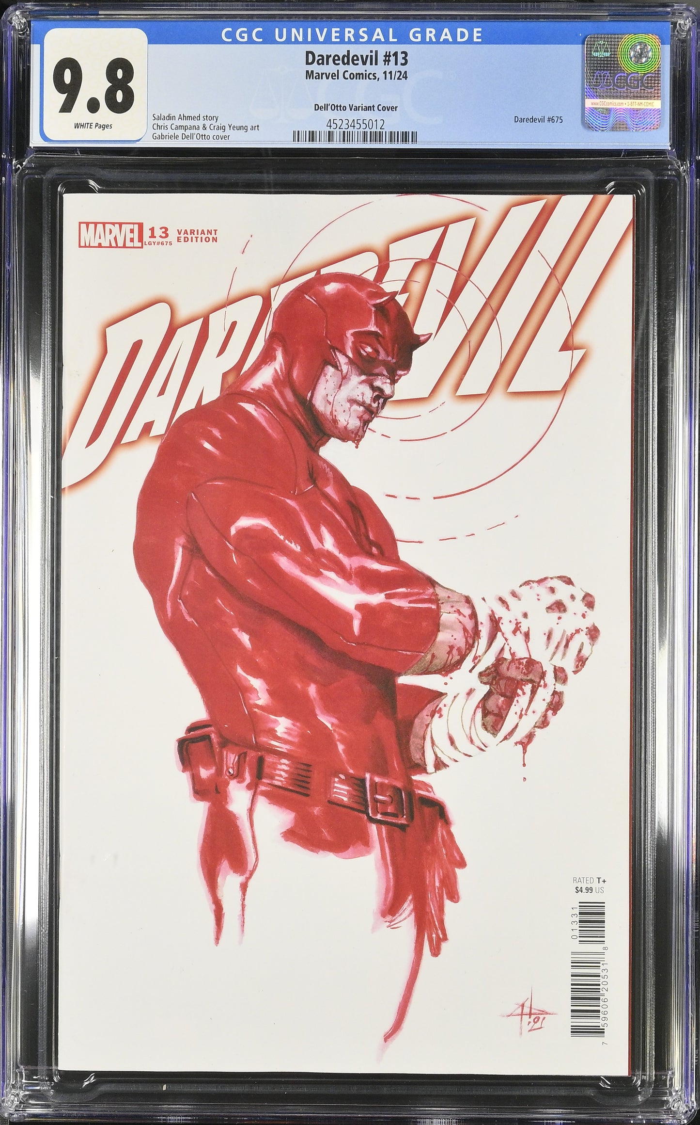 CGC Graded Comics: 9.8 Daredevil - Gabriele Dell'Otto cover