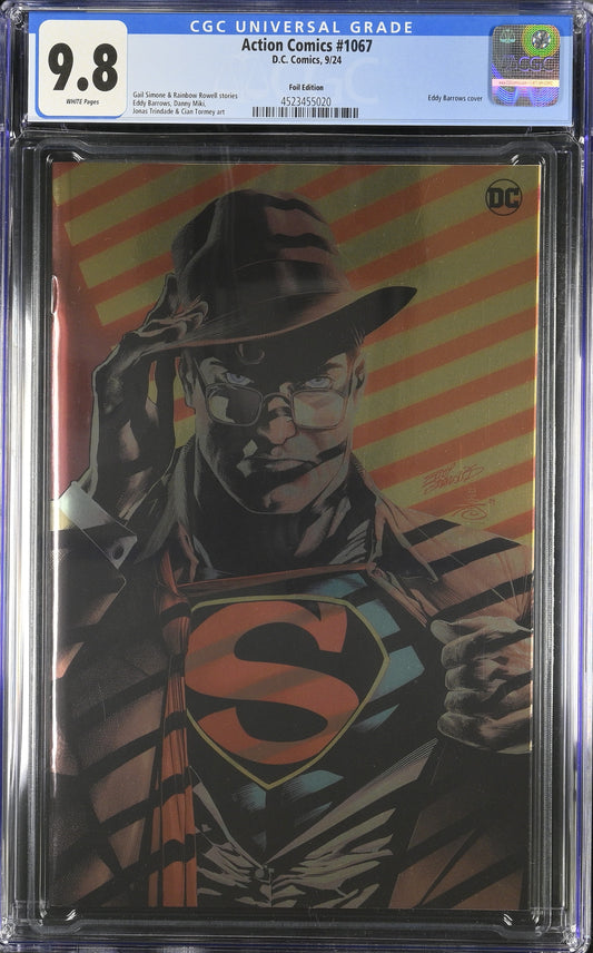 CGC Graded Comics: 9.8 Action Comics - Eddy Barrows cover Foil