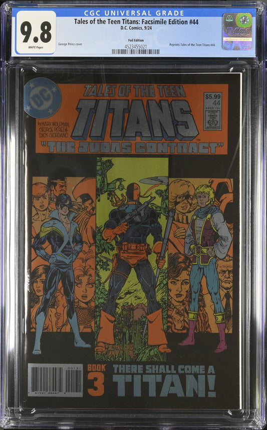 CGC Graded Comics: 9.8 Tales of the Teen Titans: Facsimile Edition - Foil Cover