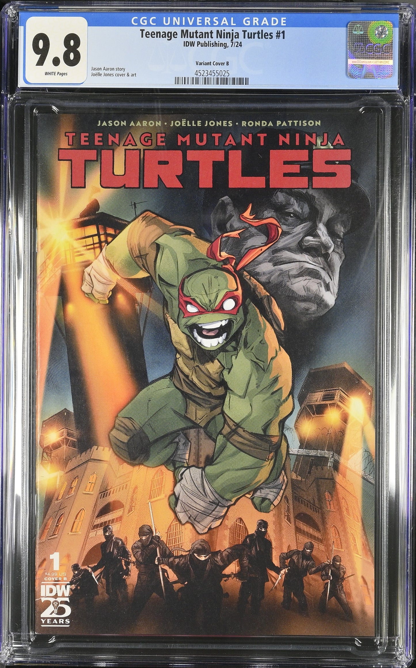 CGC Graded Comics: 9.8 Teenage Mutant Ninja Turtles - Variant Cover B