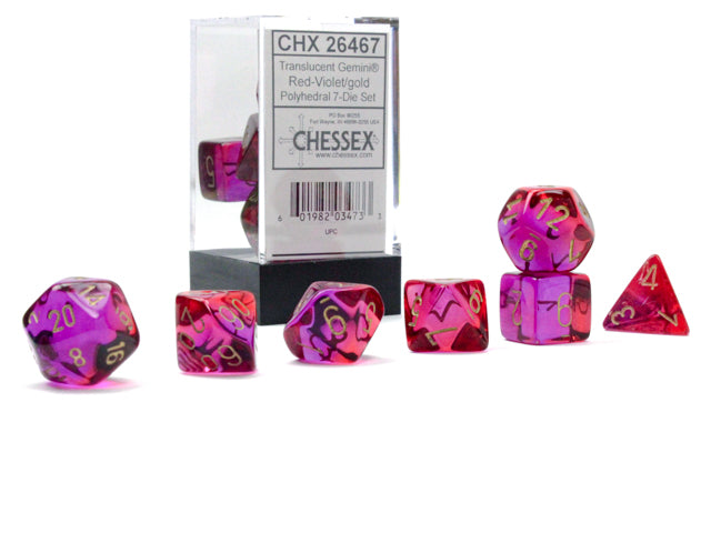 Chessex Dice: 7-Die Sets (Various Colors)