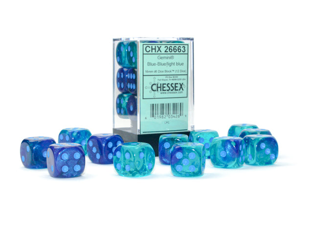 Chessex Dice:  16mm Dice Block (12 dice)