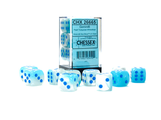 Chessex Dice:  16mm Dice Block (12 dice)