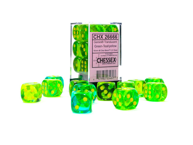 Chessex Dice:  16mm Dice Block (12 dice)