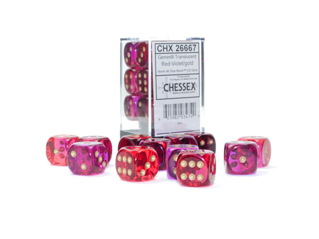 Chessex Dice:  16mm Dice Block (12 dice)