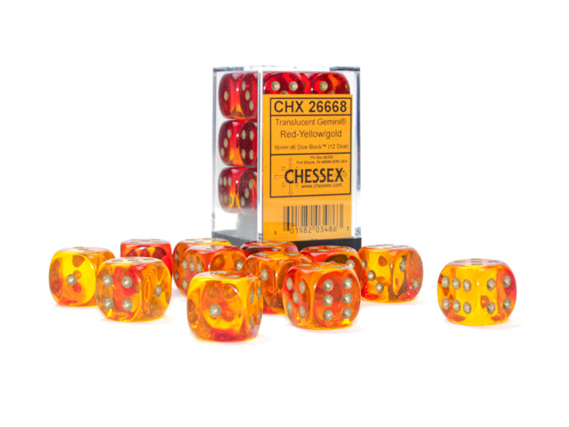 Chessex Dice:  16mm Dice Block (12 dice)