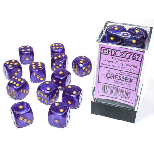 Chessex Dice:  16mm Dice Block (12 dice)