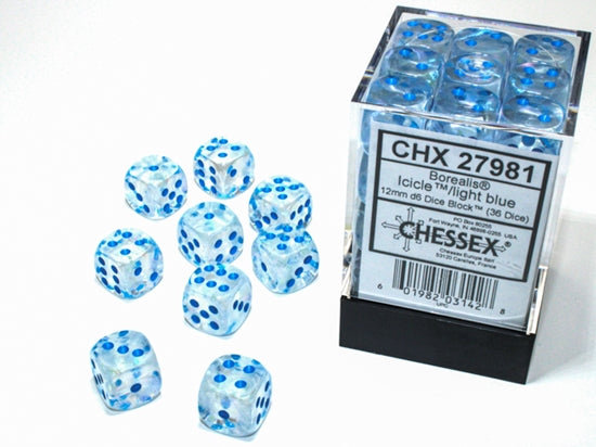 Chessex Dice:  12mm Dice Blocks (36 dice)