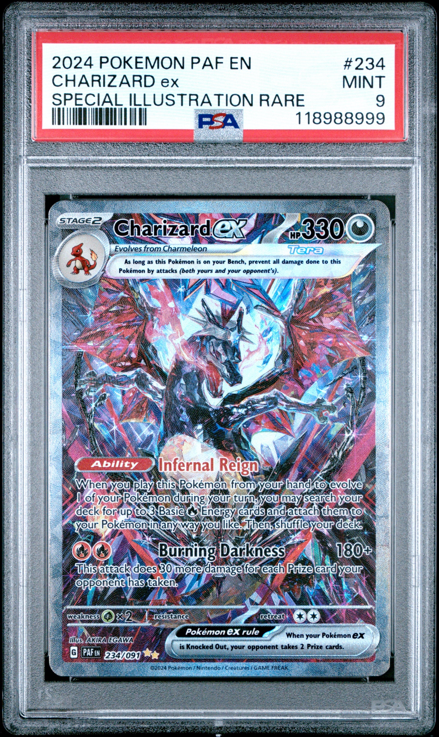 PSA 9 - Charizard ex SIR - 234/091