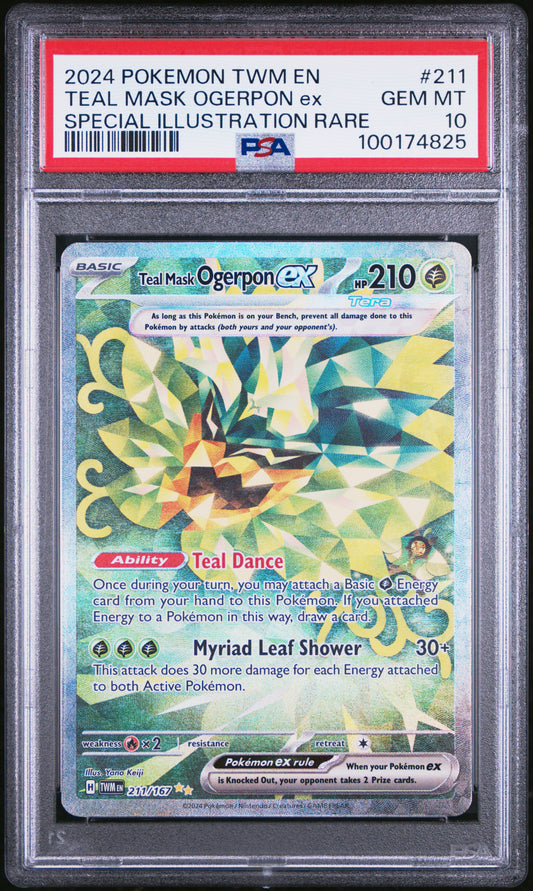 PSA 10 - Teal Mask Ogerpon ex SIR - 211/167