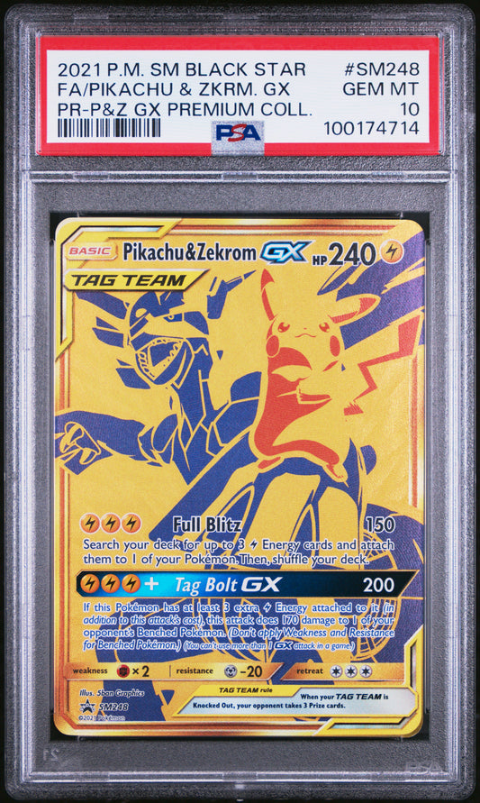 PSA 10 - Pikachu Zekrom GX Promo - SM248