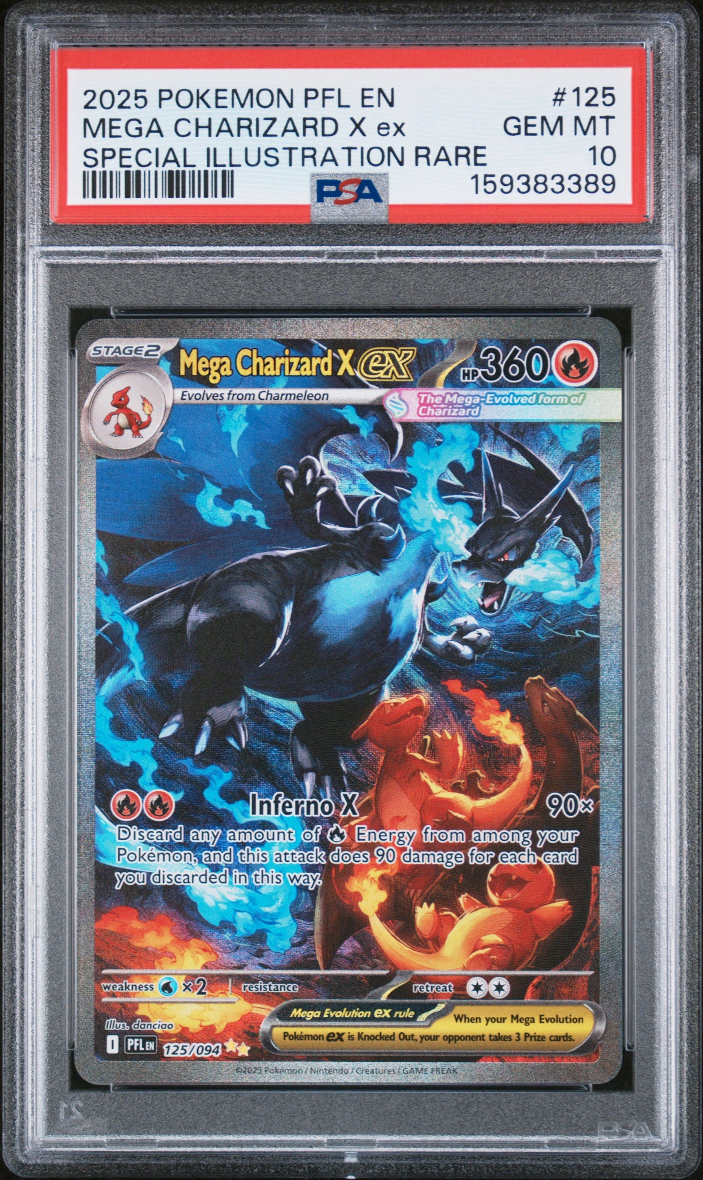 PSA 10 - Mega Charizard X ex - 125/094