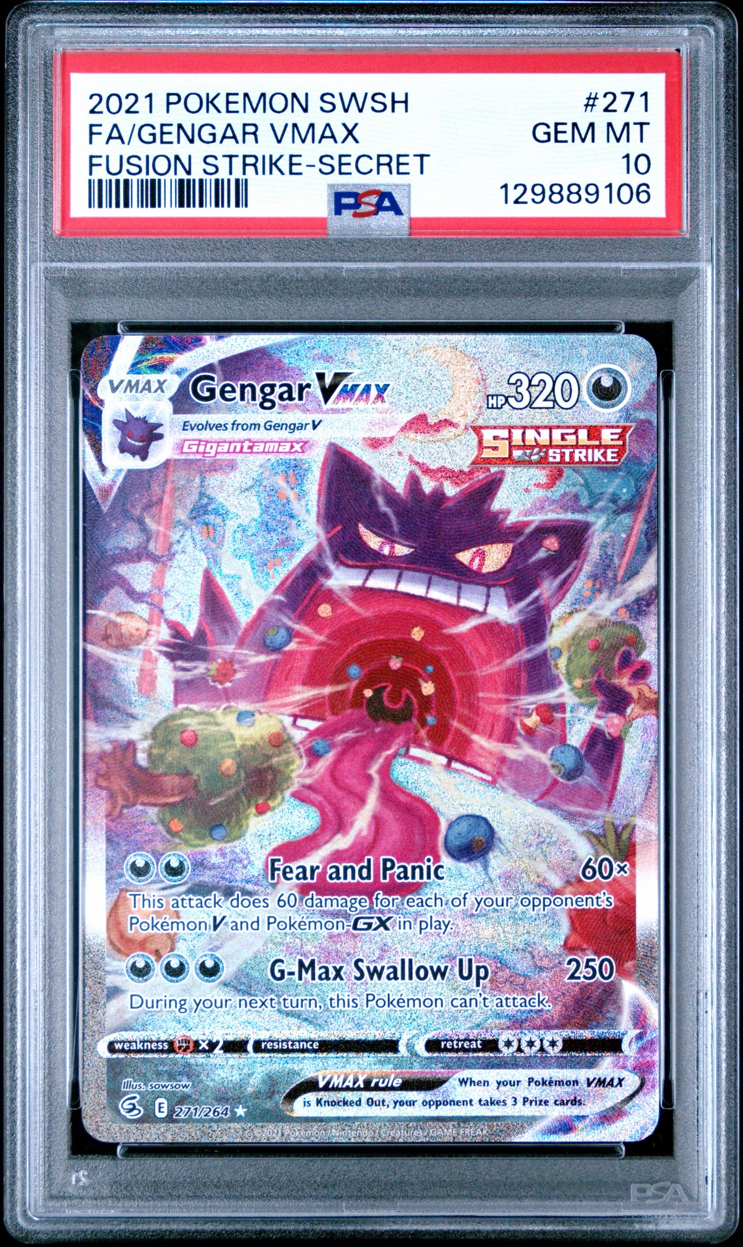 PSA 10 - Gengar VMAX - 271/264