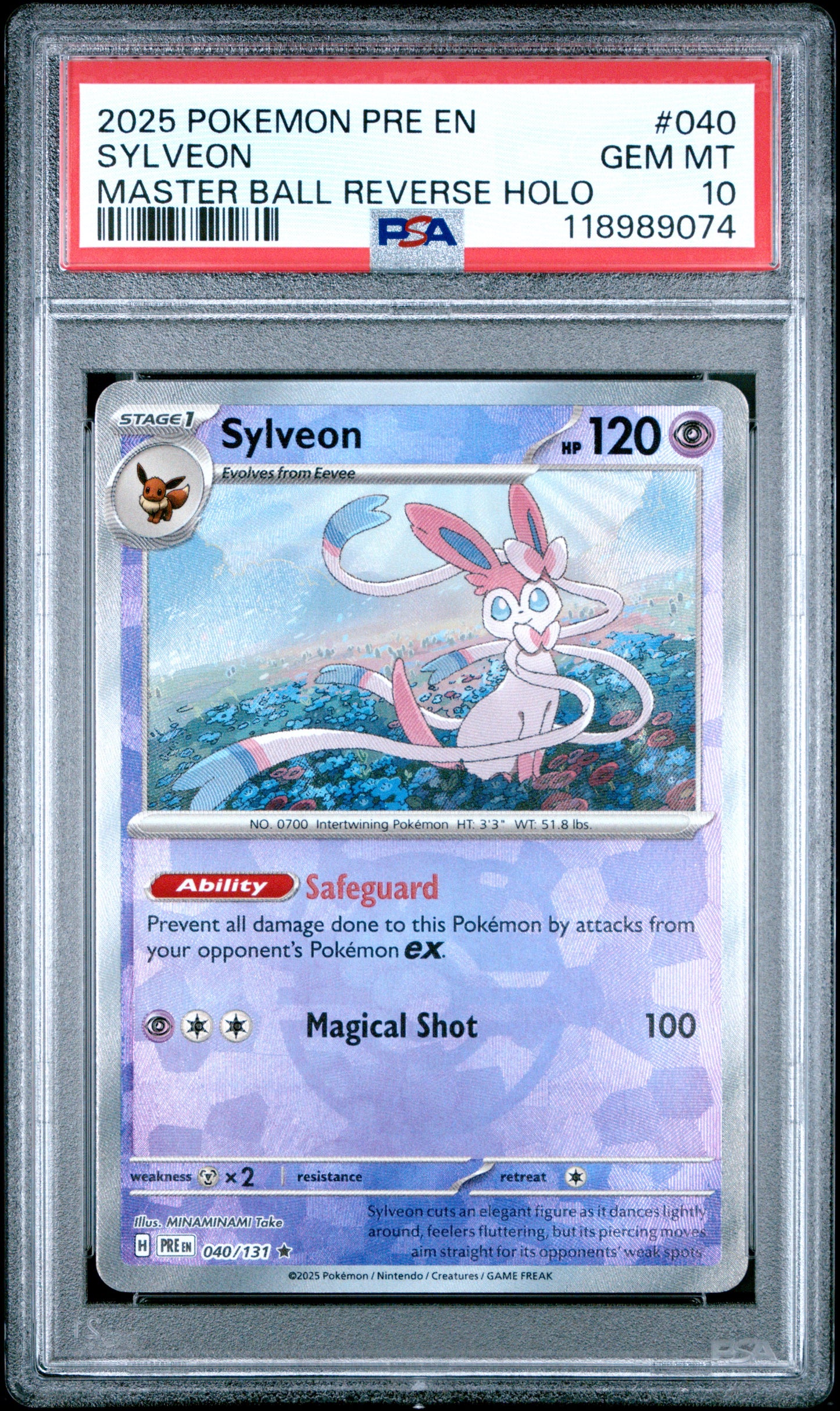 PSA 10 - Sylveon Master Ball 040/131