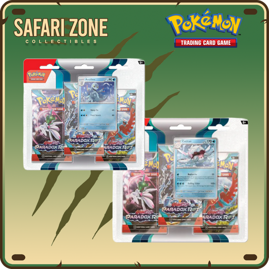 Pokemon TCG: SV04 Paradox Rift 3 Pack Blister Set