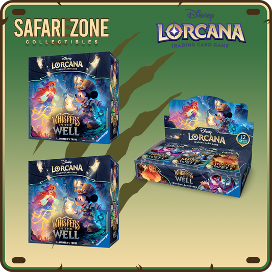 Lorcana TCG:  (Set 10) Whispers in the Well Box & 2 Trove Bundle