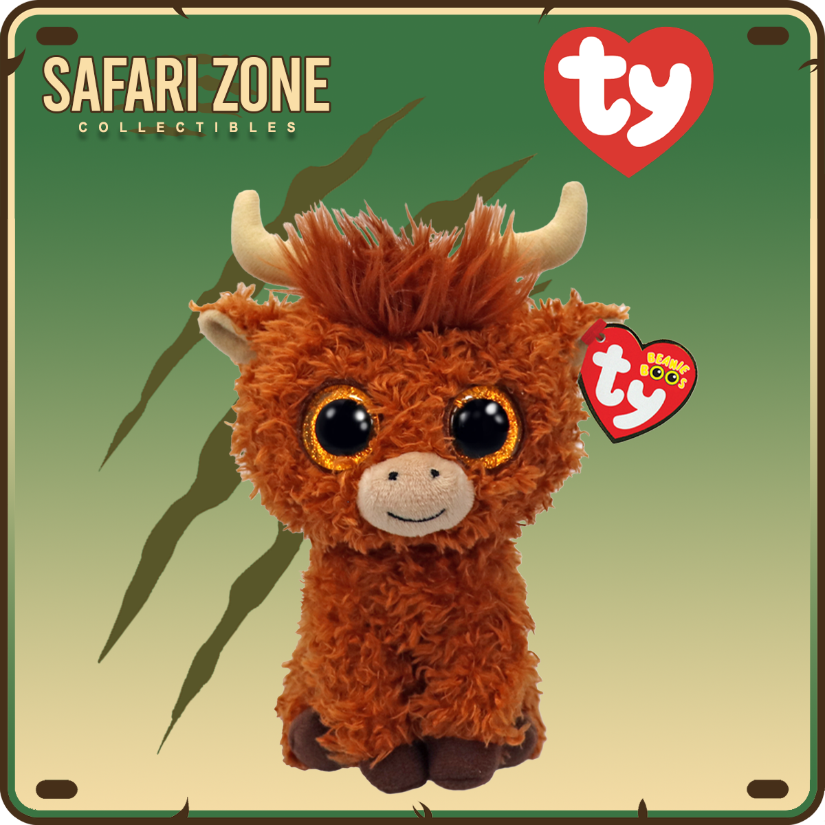 TY Beanie Babies - Alfie - Highland Cow