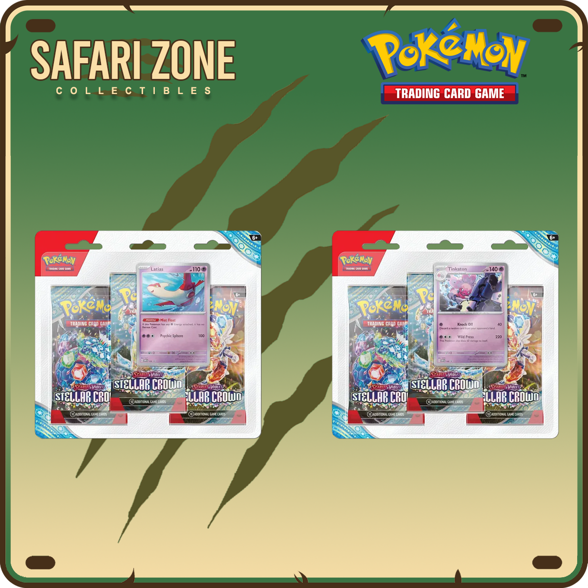 Pokemon: SV07 Stellar Crown - 3 Pack Blister Set