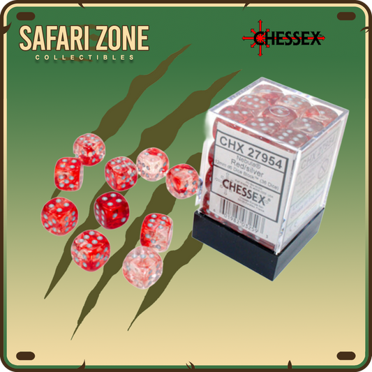 Chessex Dice - 12mm - Nebula - Red/Silver