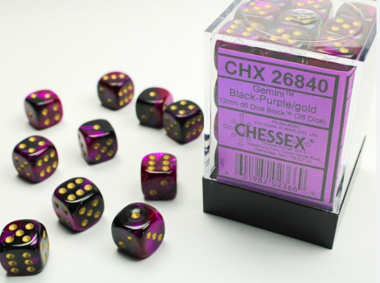 Chessex Dice:  12mm Dice Blocks (36 dice)