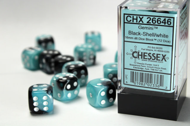 Chessex Dice:  16mm Dice Block (12 dice)