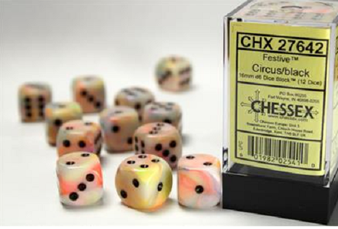 Chessex Dice:  16mm Dice Block (12 dice)