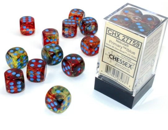 Chessex Dice:  16mm Dice Block (12 dice)