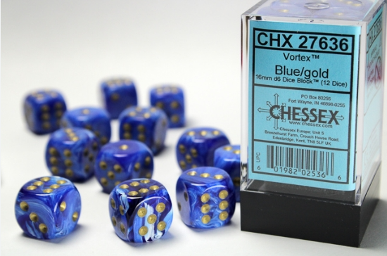 Chessex Dice:  16mm Dice Block (12 dice)