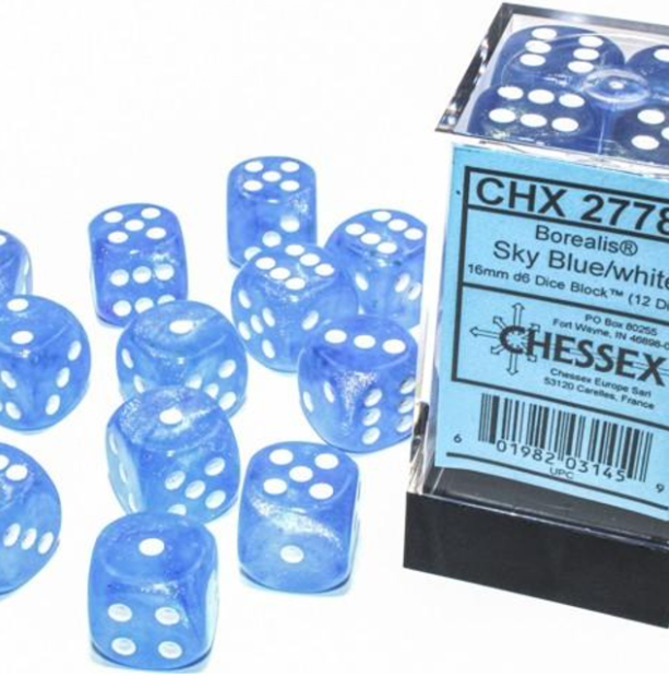 Chessex Dice:  16mm Dice Block (12 dice)