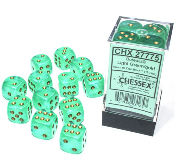 Chessex Dice:  16mm Dice Block (12 dice)