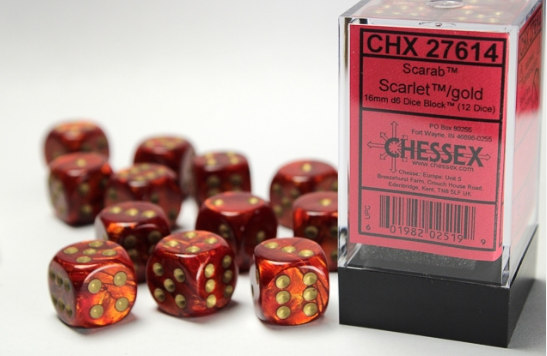 Chessex Dice:  16mm Dice Block (12 dice)