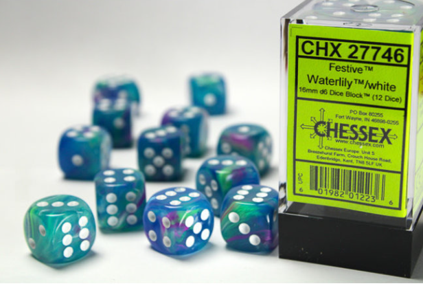 Chessex Dice:  16mm Dice Block (12 dice)