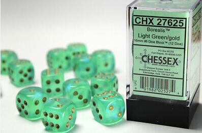 Chessex Dice:  16mm Dice Block (12 dice)