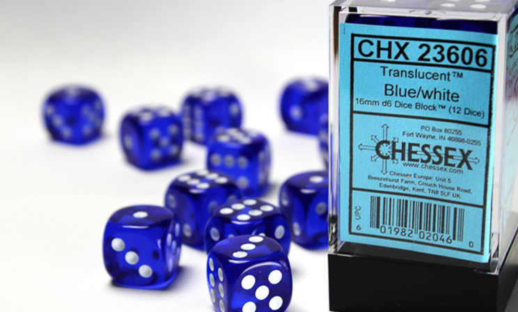 Chessex Dice:  16mm Dice Block (12 dice)