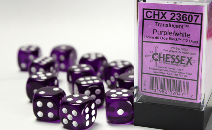 Chessex Dice:  16mm Dice Block (12 dice)