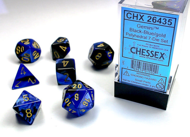 Chessex Dice: 7-Die Sets (Various Colors)