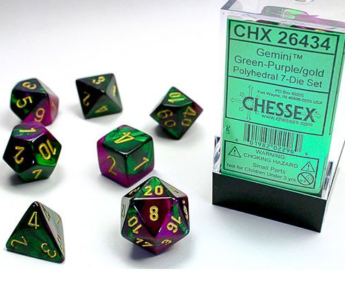 Chessex Dice: 7-Die Sets (Various Colors)