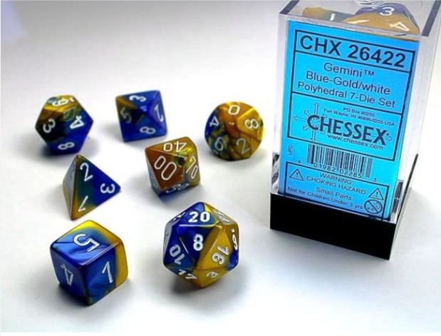 Chessex Dice: 7-Die Sets (Various Colors)