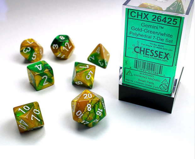 Chessex Dice: 7-Die Sets (Various Colors)