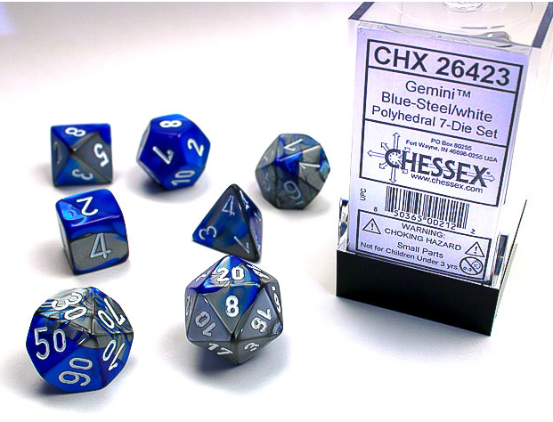 Chessex Dice: 7-Die Sets (Various Colors)